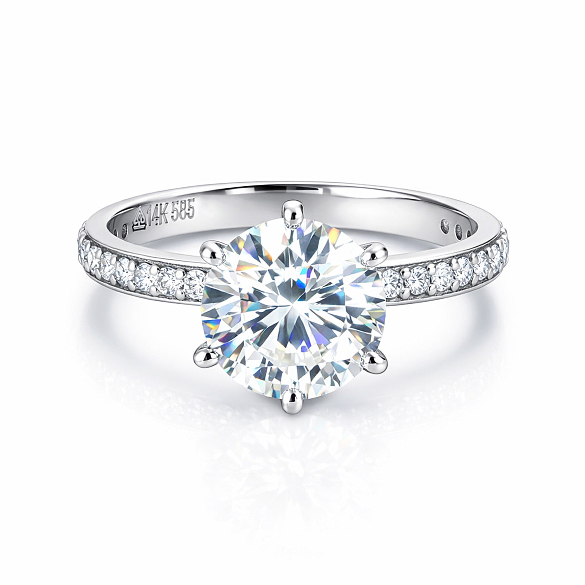 IGI Certified Lab Grown Diamond Round-Cut Ring — Solid 14K and 18K Gold