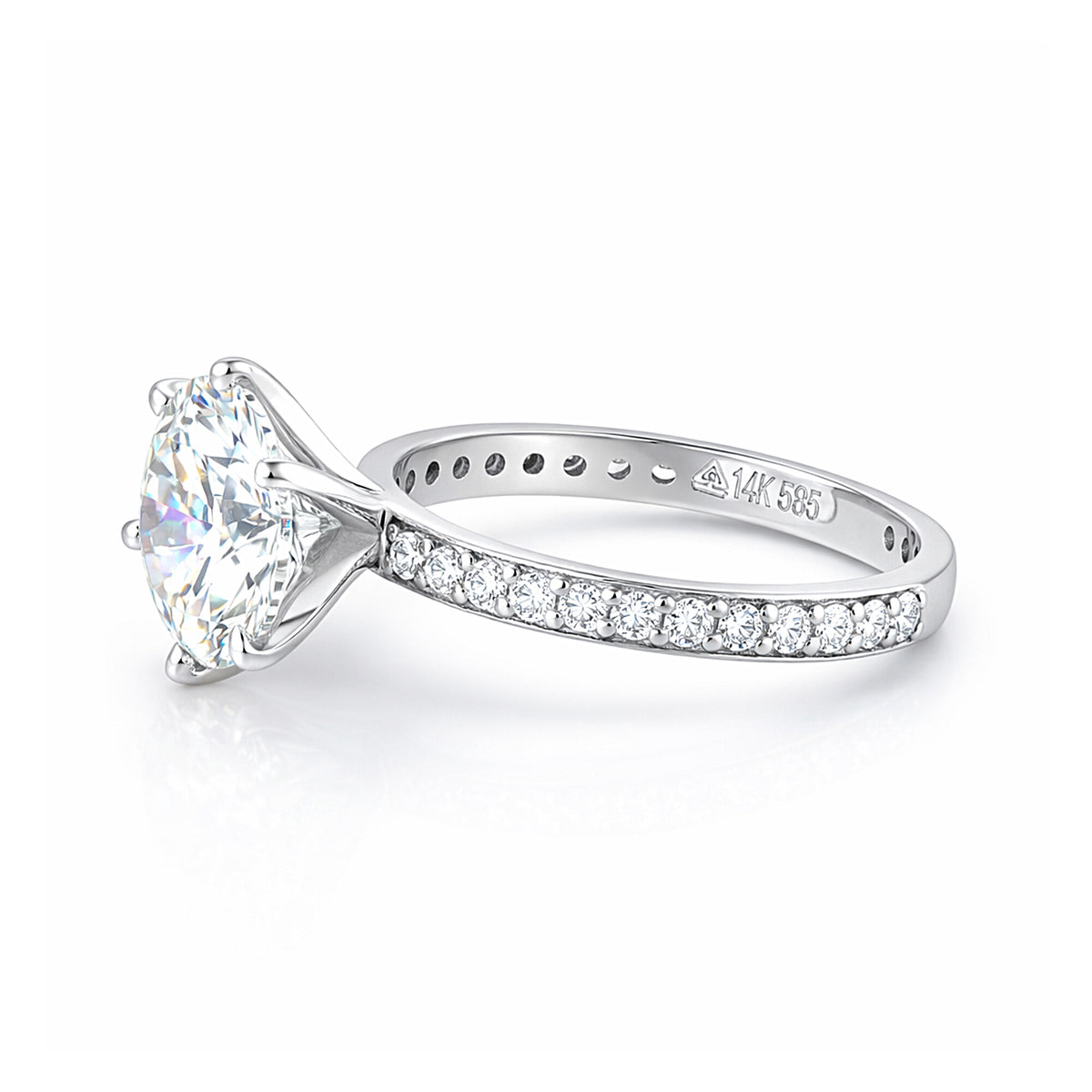 IGI Certified Lab Grown Diamond Round-Cut Ring — Solid 14K and 18K Gold