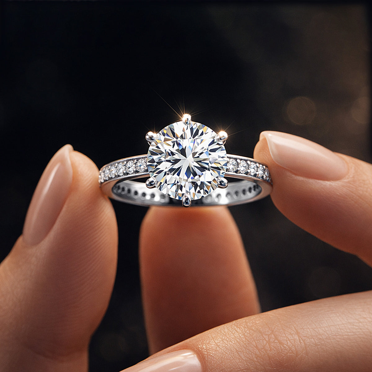 IGI Certified Lab Grown Diamond Round-Cut Ring — Solid 14K and 18K Gold