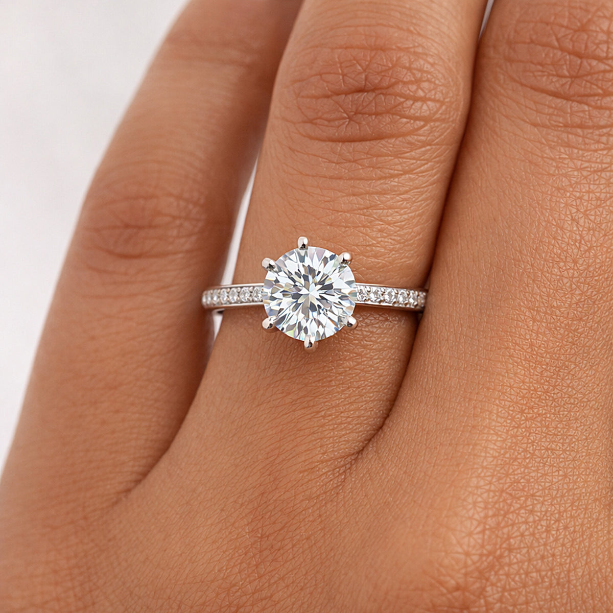 IGI Certified Lab Grown Diamond Round-Cut Ring — Solid 14K and 18K Gold