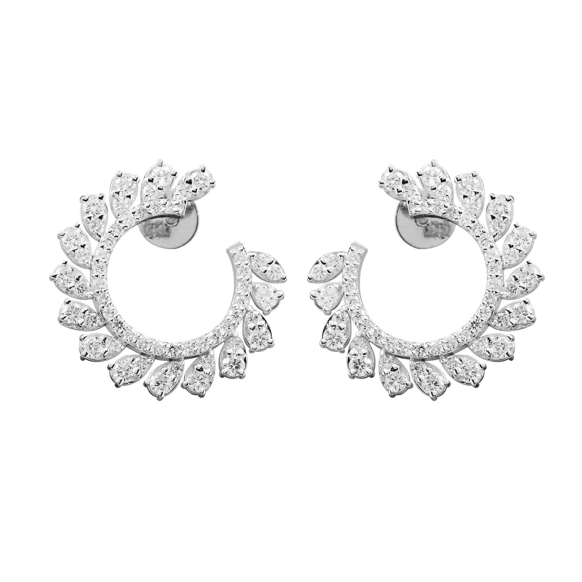 IGI Lab Grown Diamond Solitaire Stud Earrings — 1.32ct T.W., Solid 18K Gold