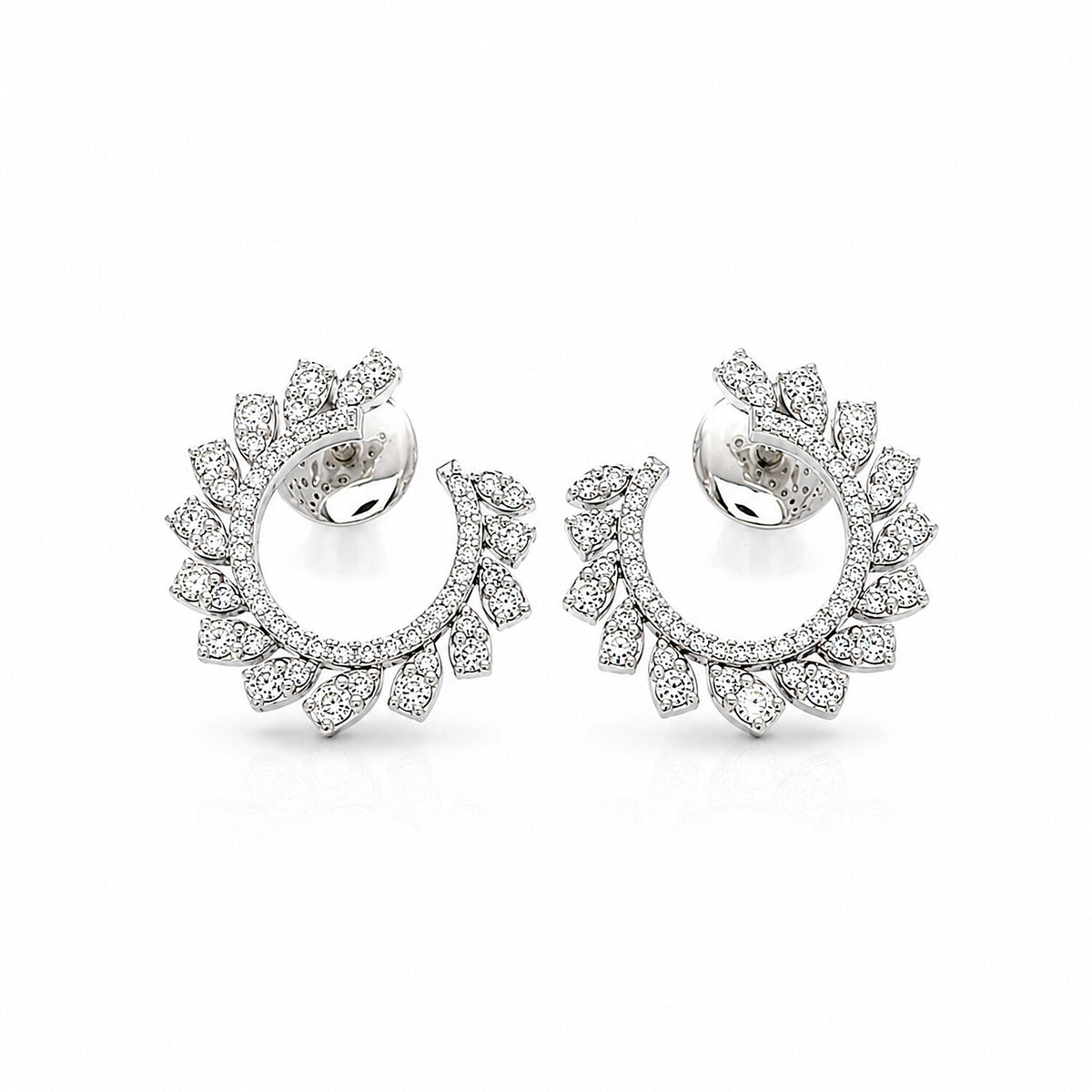 IGI Lab Grown Diamond Solitaire Stud Earrings — 1.32ct T.W., Solid 18K Gold