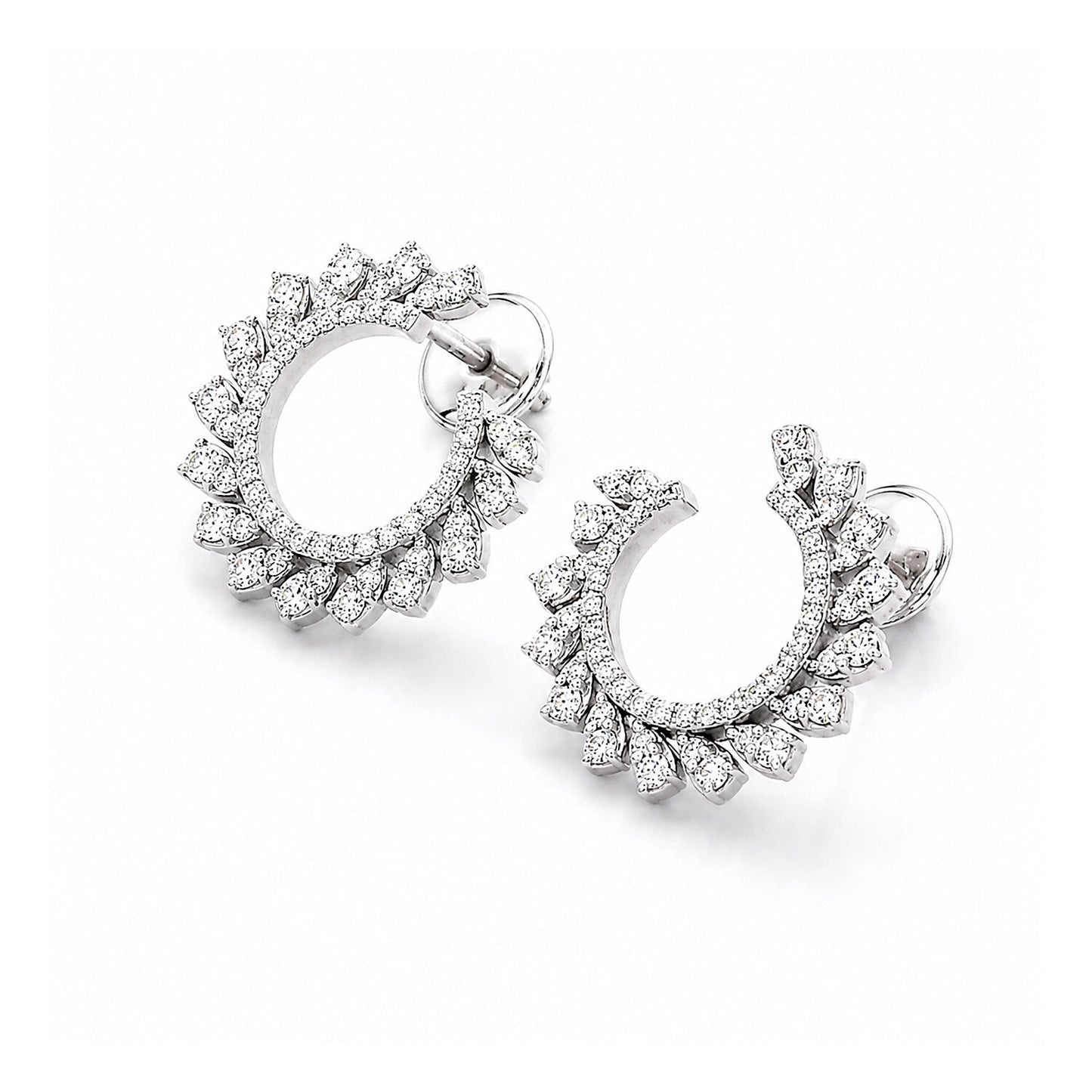 IGI Lab Grown Diamond Solitaire Stud Earrings — 1.32ct T.W., Solid 18K Gold