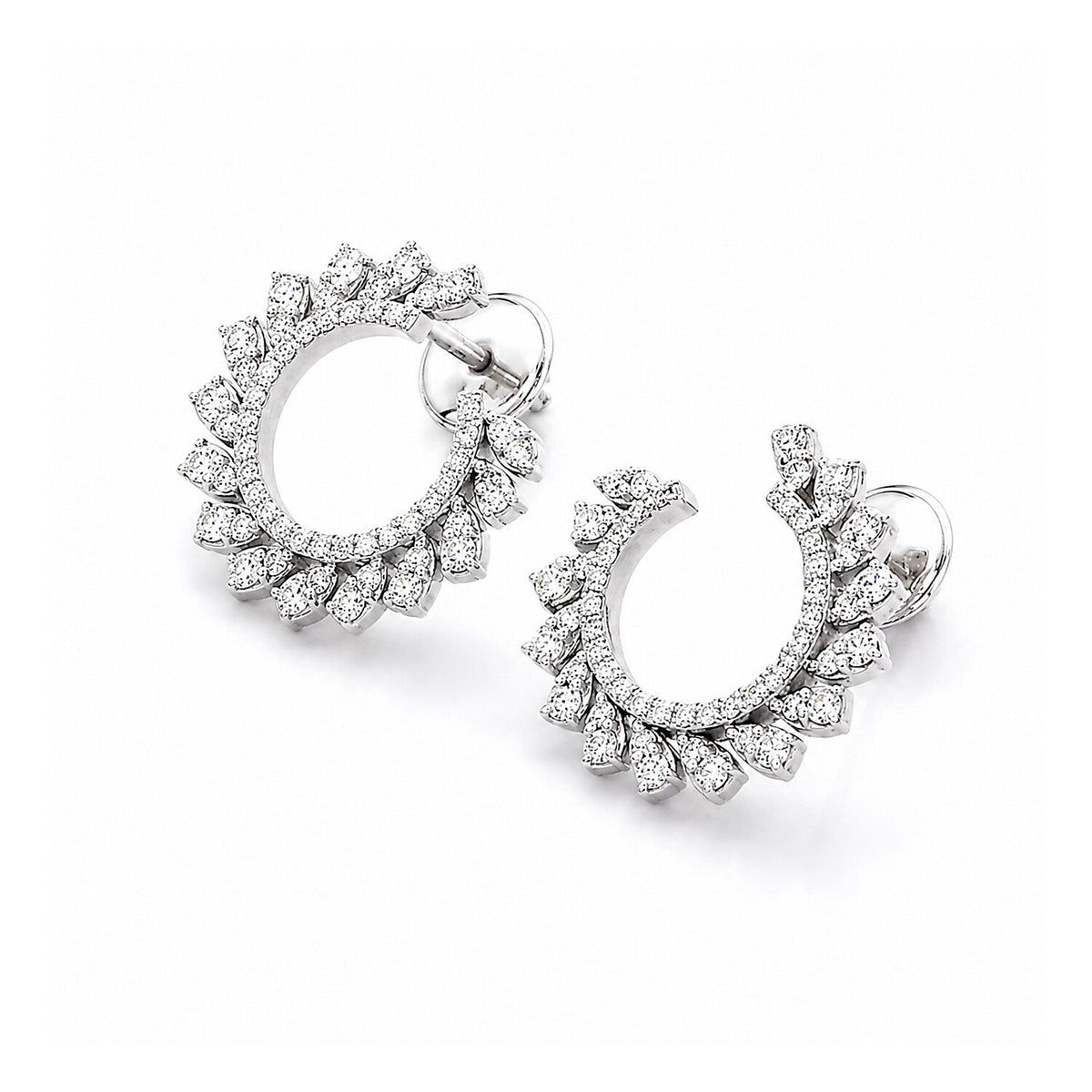 IGI Lab Grown Diamond Solitaire Stud Earrings — 1.32ct T.W., Solid 18K Gold