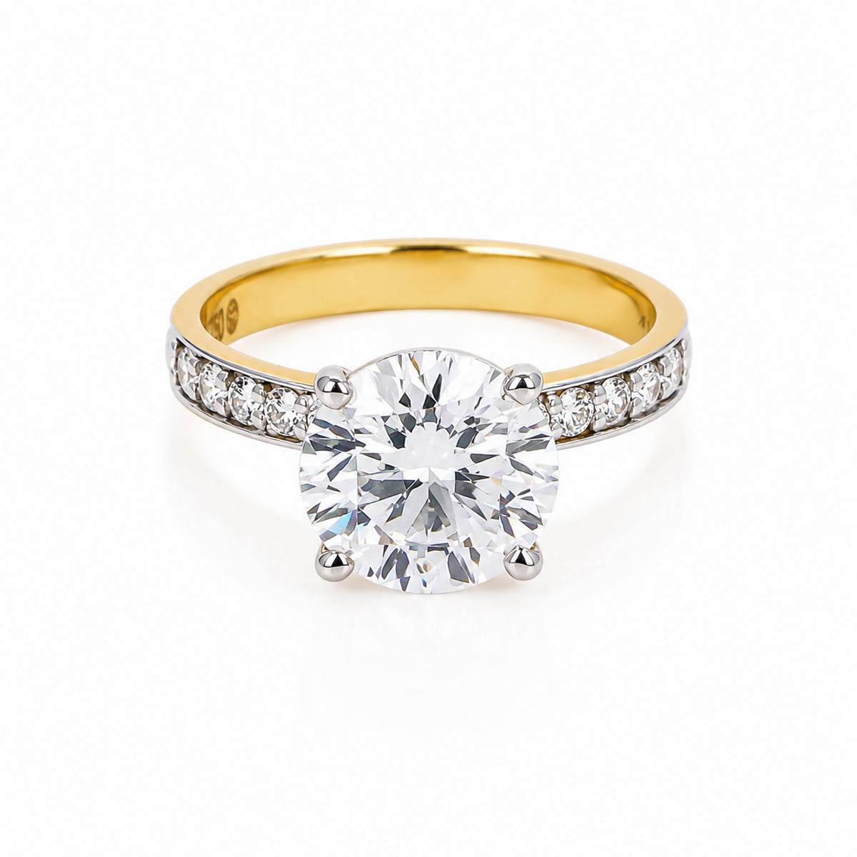 IGI Certified Lab Grown Diamond 0.3ct Round Petite Halo Ring — 18K Solid Gold
