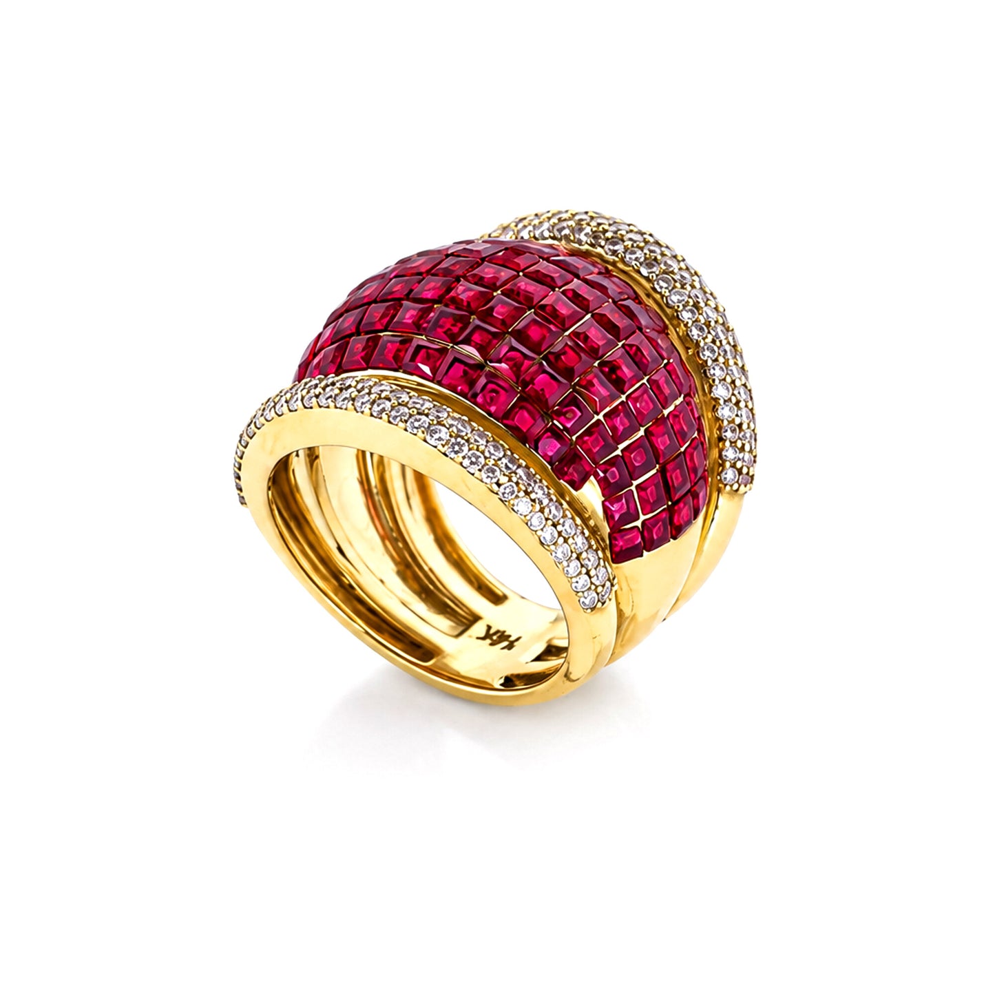 IGI Certified Lab Grown Diamond 4.64ct Round 289-Stone Pavé Cocktail Ring — 14K/18K Solid Gold