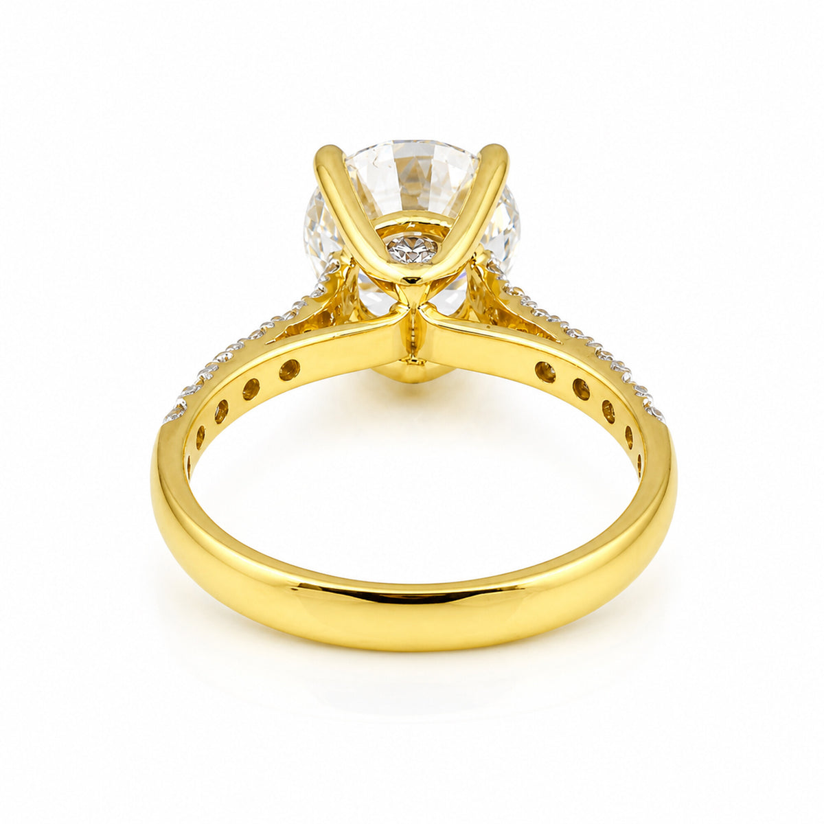IGI Certified Lab Grown Diamond 0.425ct Round Halo Cluster Ring — 14K/18K Solid Gold