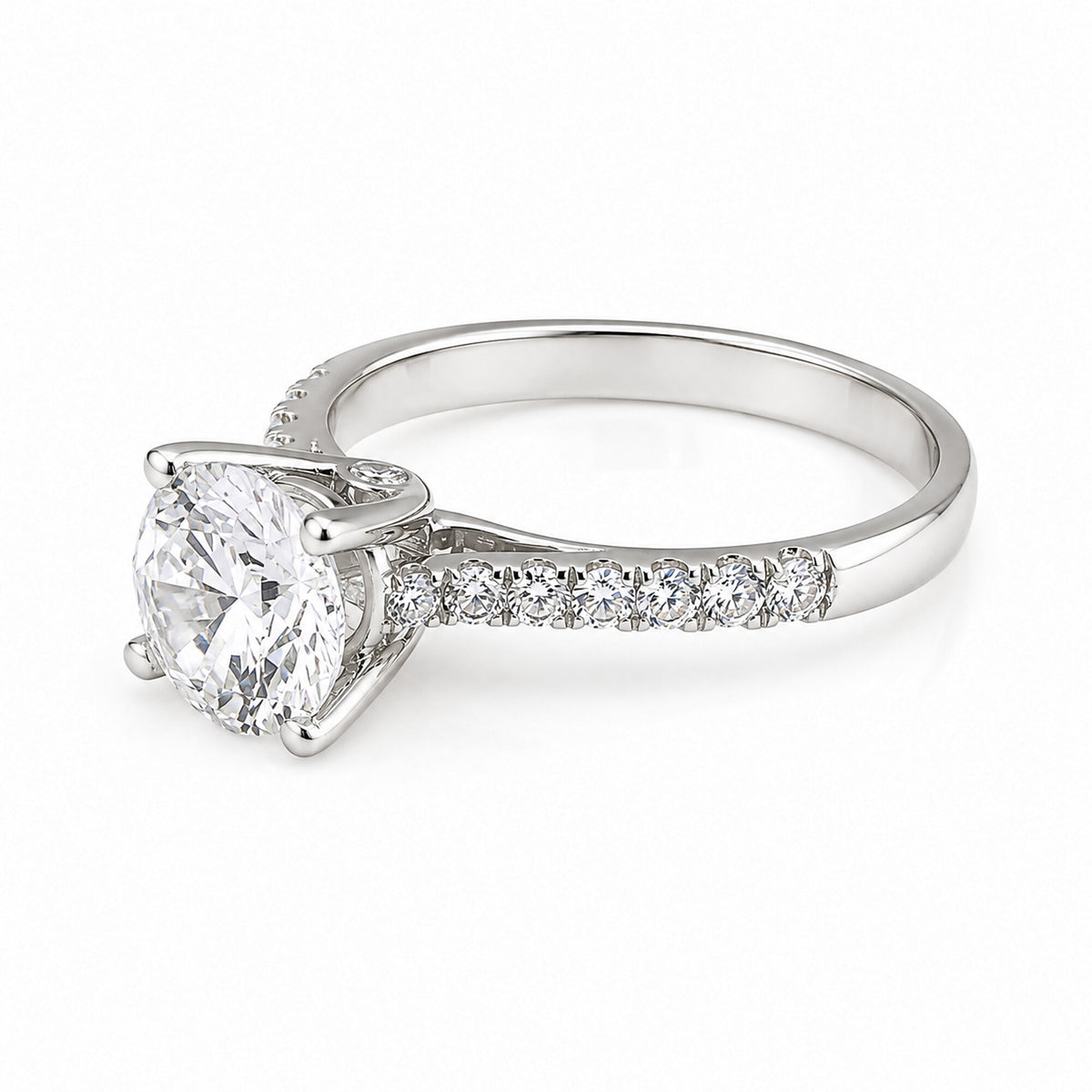 IGI Certified Lab Grown Diamond 0.427ct Round Halo Cluster (Refined) Ring — 14K/18K Solid Gold