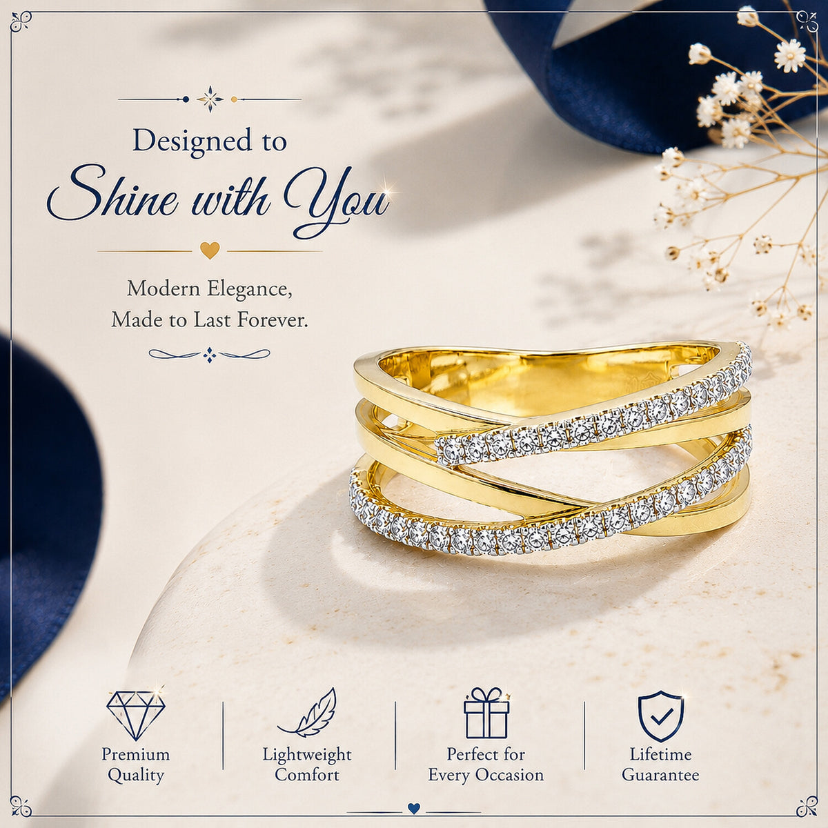 IGI Certified Lab Grown Diamond Round-Cut Ring — Solid 14K and 18K Gold