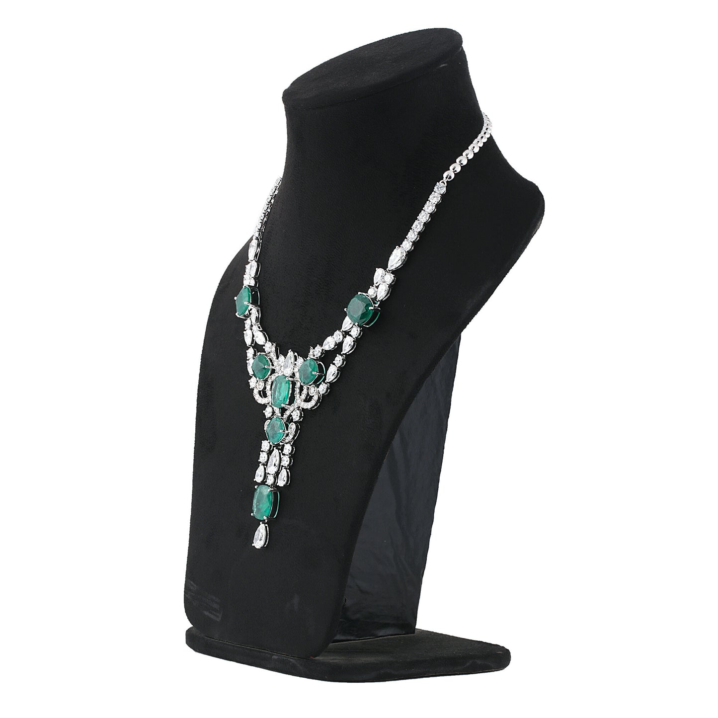 IGI Certified Lab Grown Multi-Color Diamond Mixed-Cut Statement Necklace — 9K/14K Solid Gold, Adjustable Chain