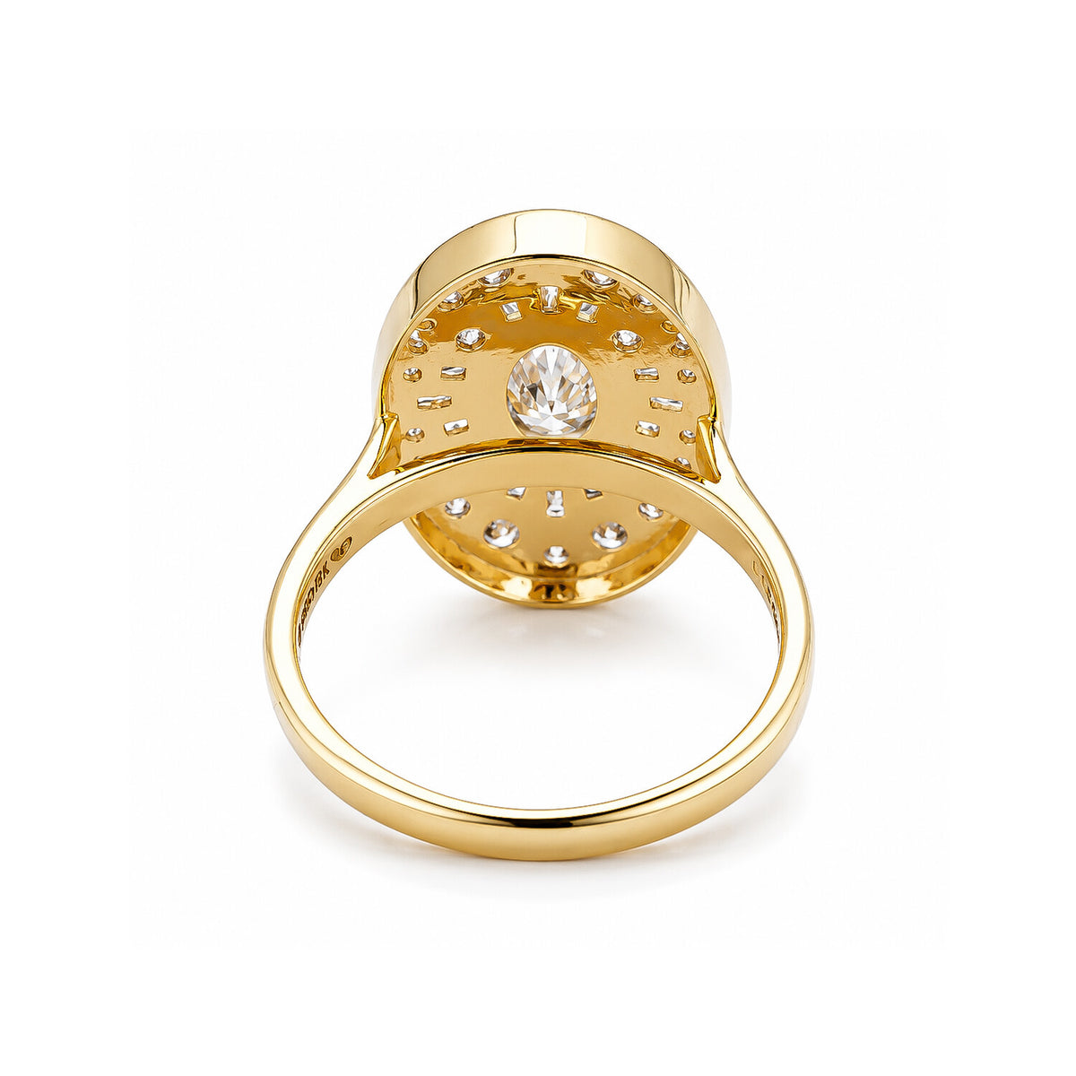 IGI Certified Lab Grown Diamond 0.98ct Fancy-Cut Halo Cluster Ring — 14K/18K Solid Gold