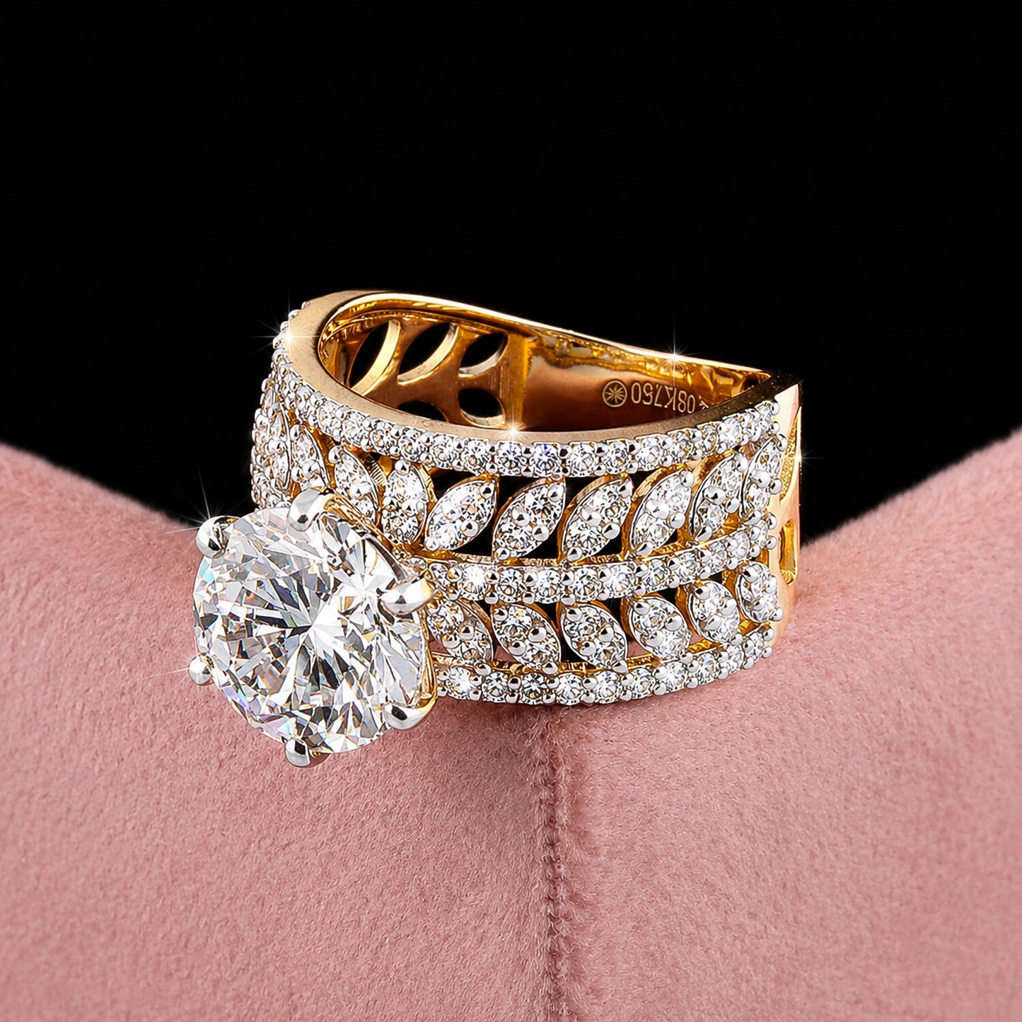 IGI Certified Lab Grown Diamond 1.38ct Round Solitaire Ring — 18K Solid Gold