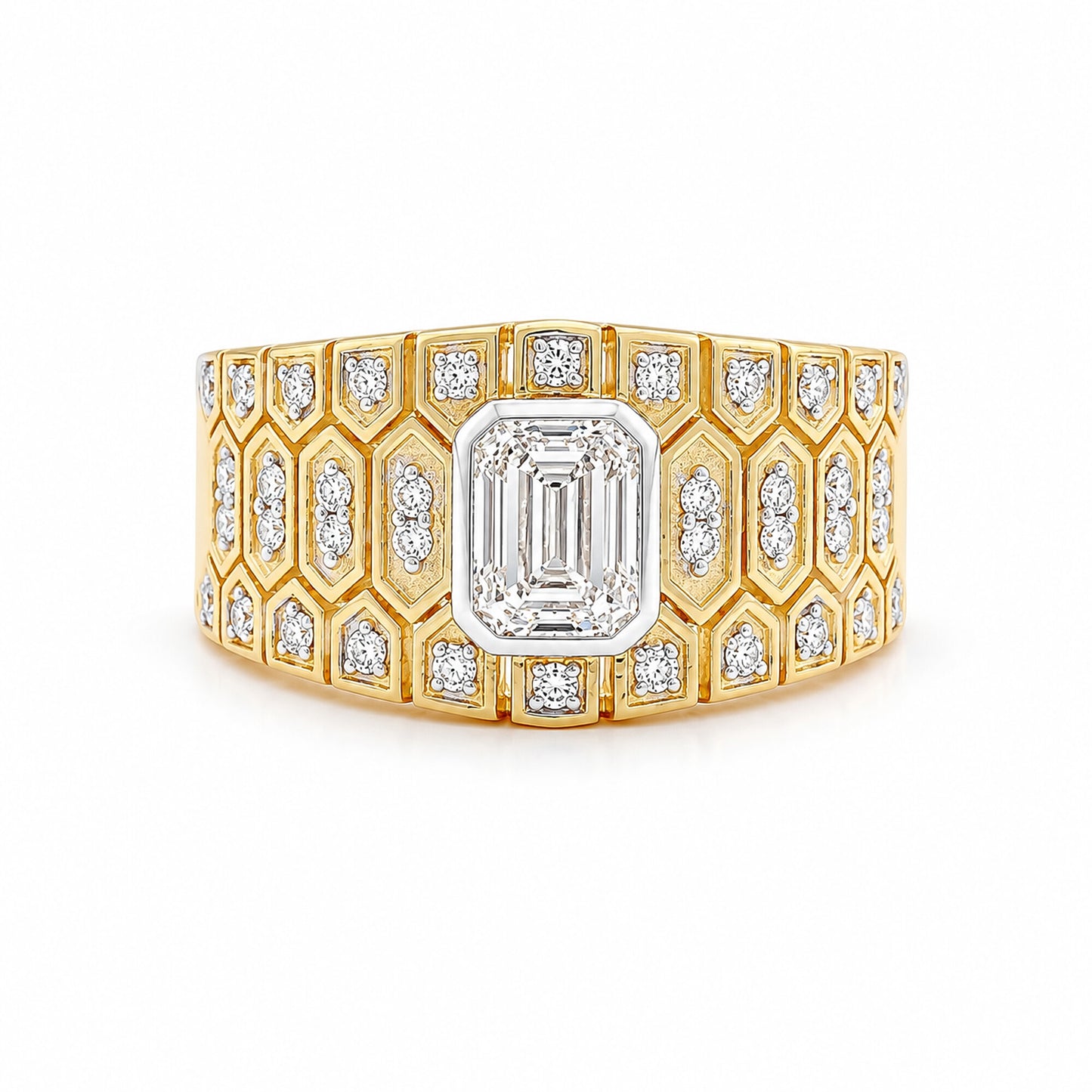 IGI Certified Lab Grown Diamond 0.57ct Heart Halo Cluster Ring — 14K/18K Solid Gold