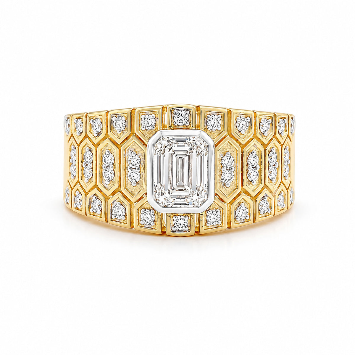 IGI Certified Lab Grown Diamond 0.57ct Heart Halo Cluster Ring — 14K/18K Solid Gold