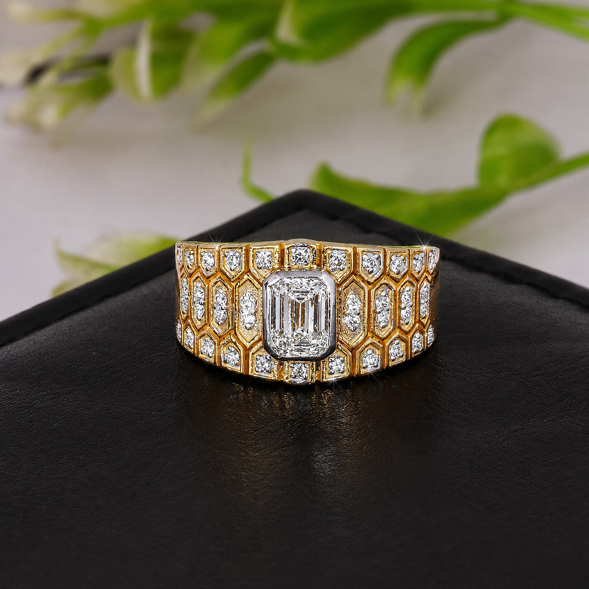IGI Certified Lab Grown Diamond 0.57ct Heart Halo Cluster Ring — 14K/18K Solid Gold