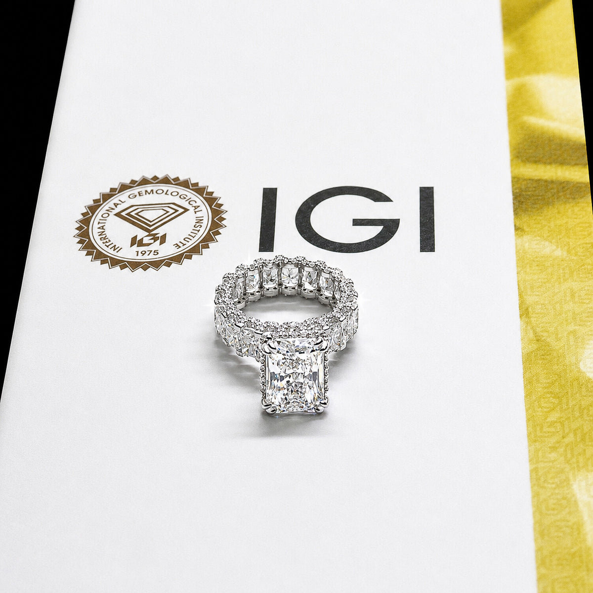 IGI Certified Lab Grown Diamond 5.06ct Round Solitaire Ring — 14K/18K Solid Gold