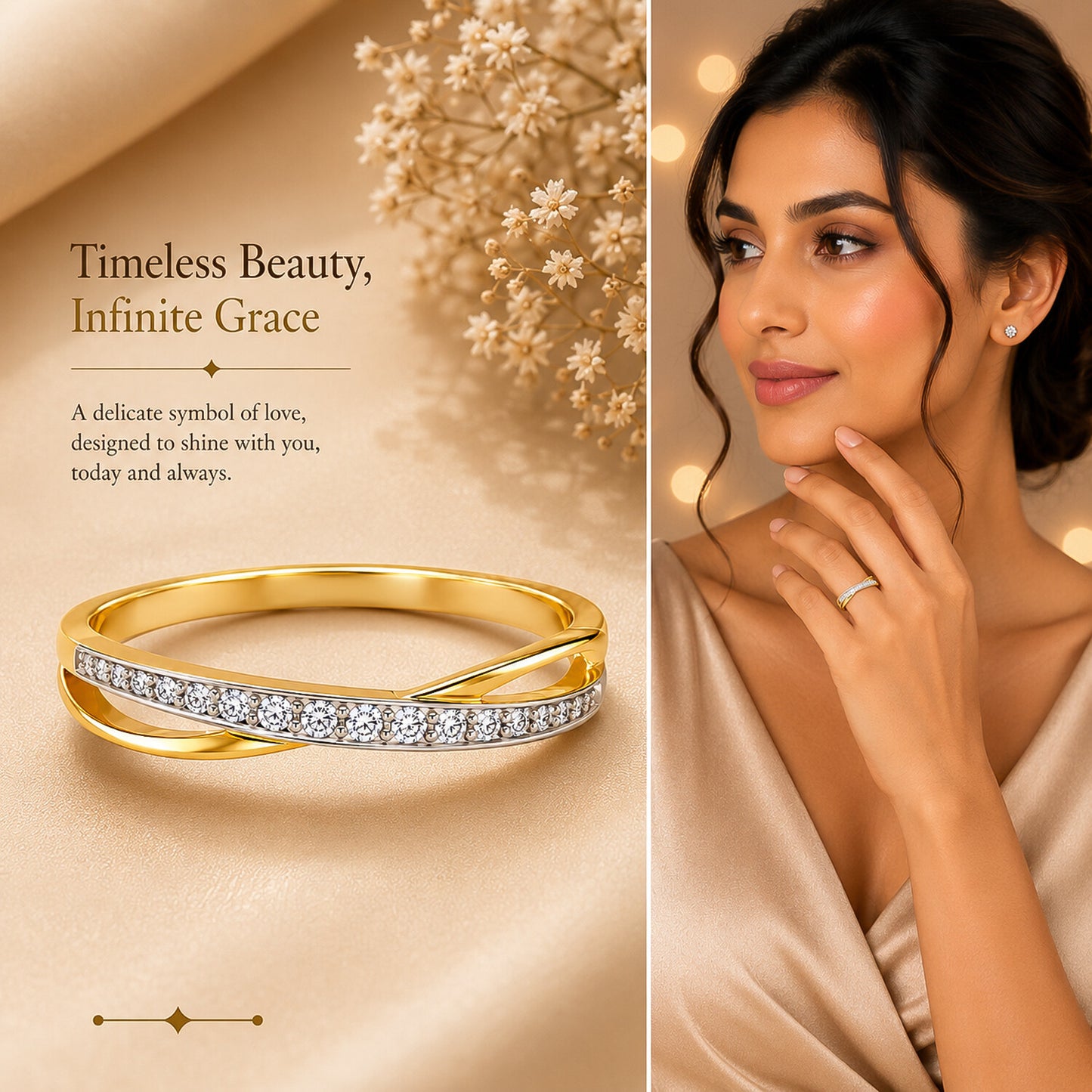 IGI Certified Lab Grown Diamond 0.16ct Round Petite Halo Ring — 18K Solid Gold