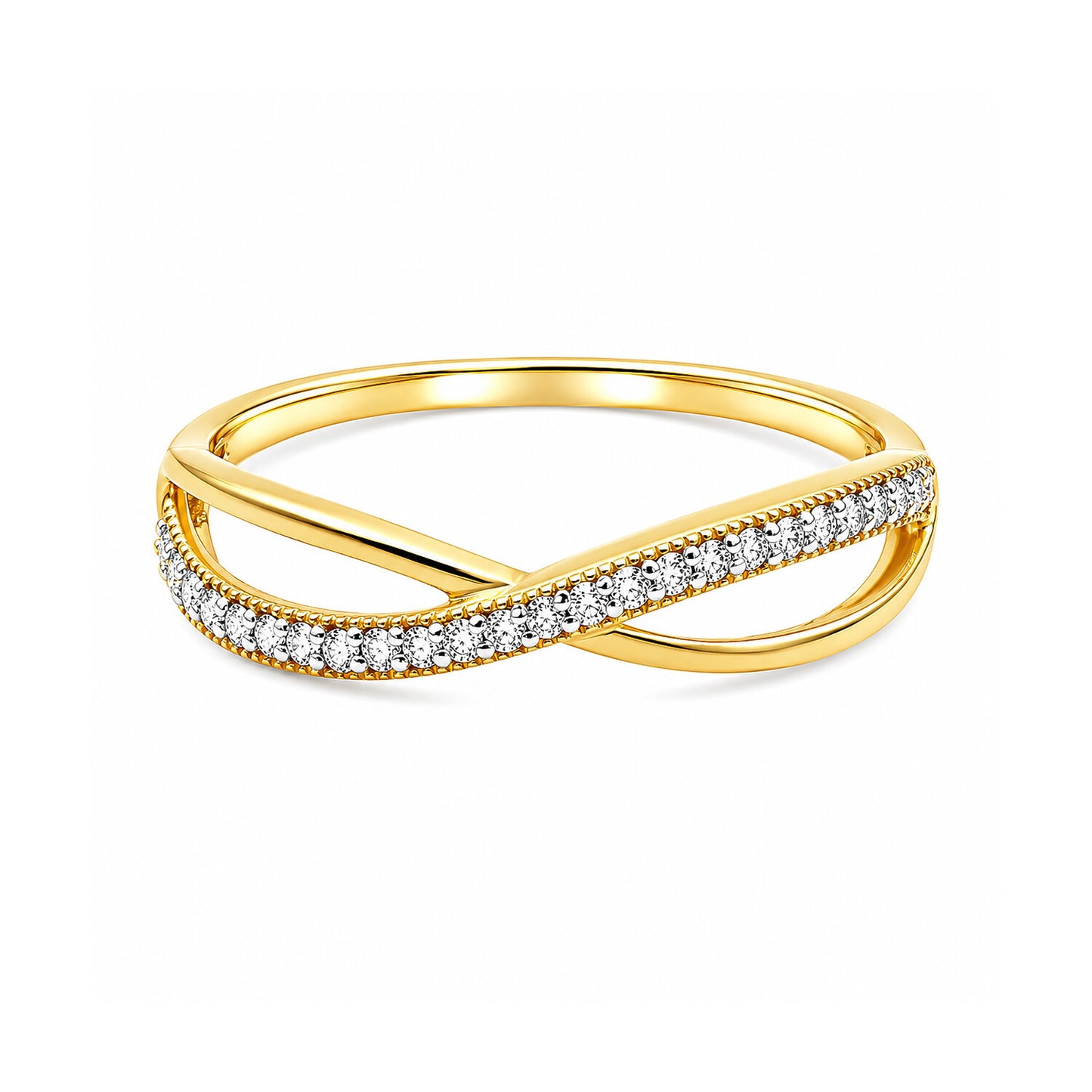 IGI Certified Lab Grown Diamond 0.24ct Round Pavé Cluster Ring — 18K Solid Gold