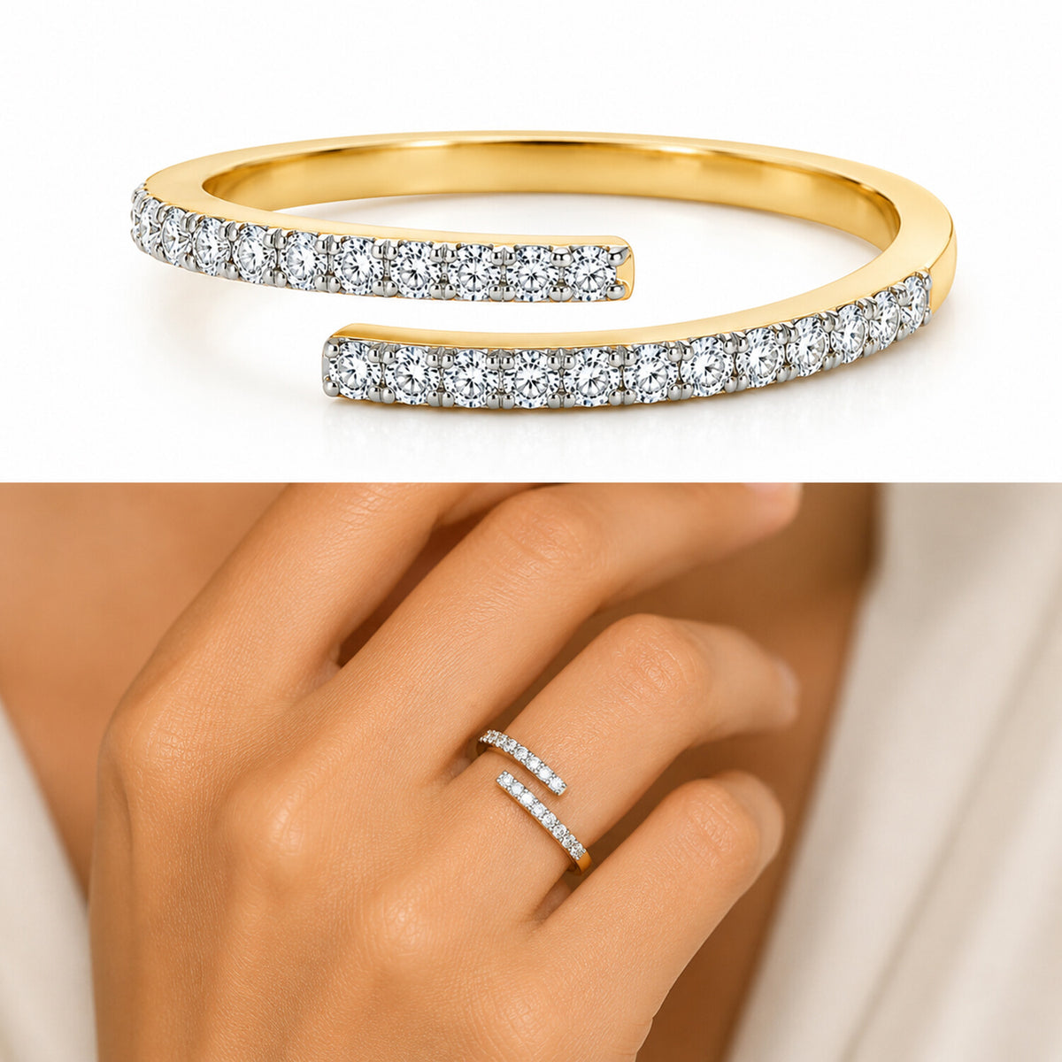 IGI Certified Lab Grown Diamond Round-Cut Ring — Solid 18K Gold