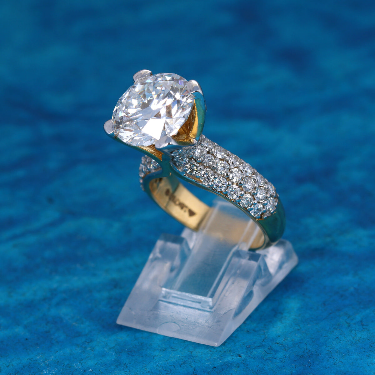 IGI Certified Lab Grown Diamond 1.16ct Round Pavé Cluster Ring — 14K/18K Solid Gold