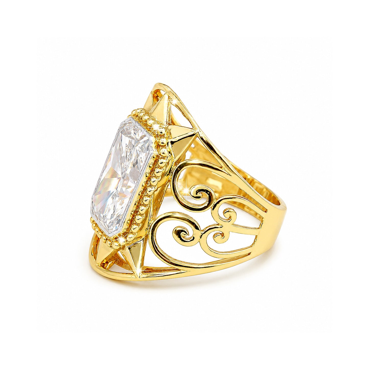 IGI Certified Lab Grown Diamond Emerald Solitaire Statement Ring — 14K/18K Solid Gold