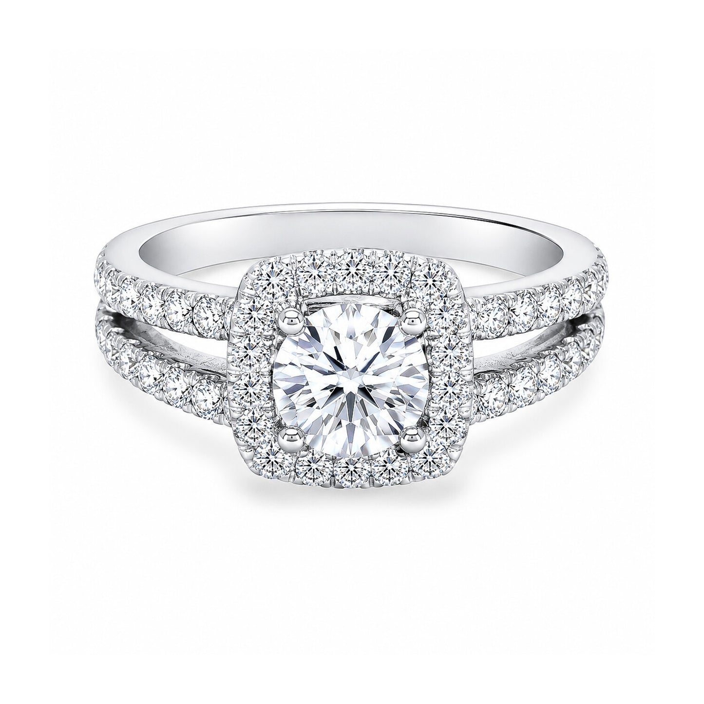IGI Certified Lab Grown Diamond 0.96ct Round Pavé Diamond Band Ring — 14K/18K Solid Gold