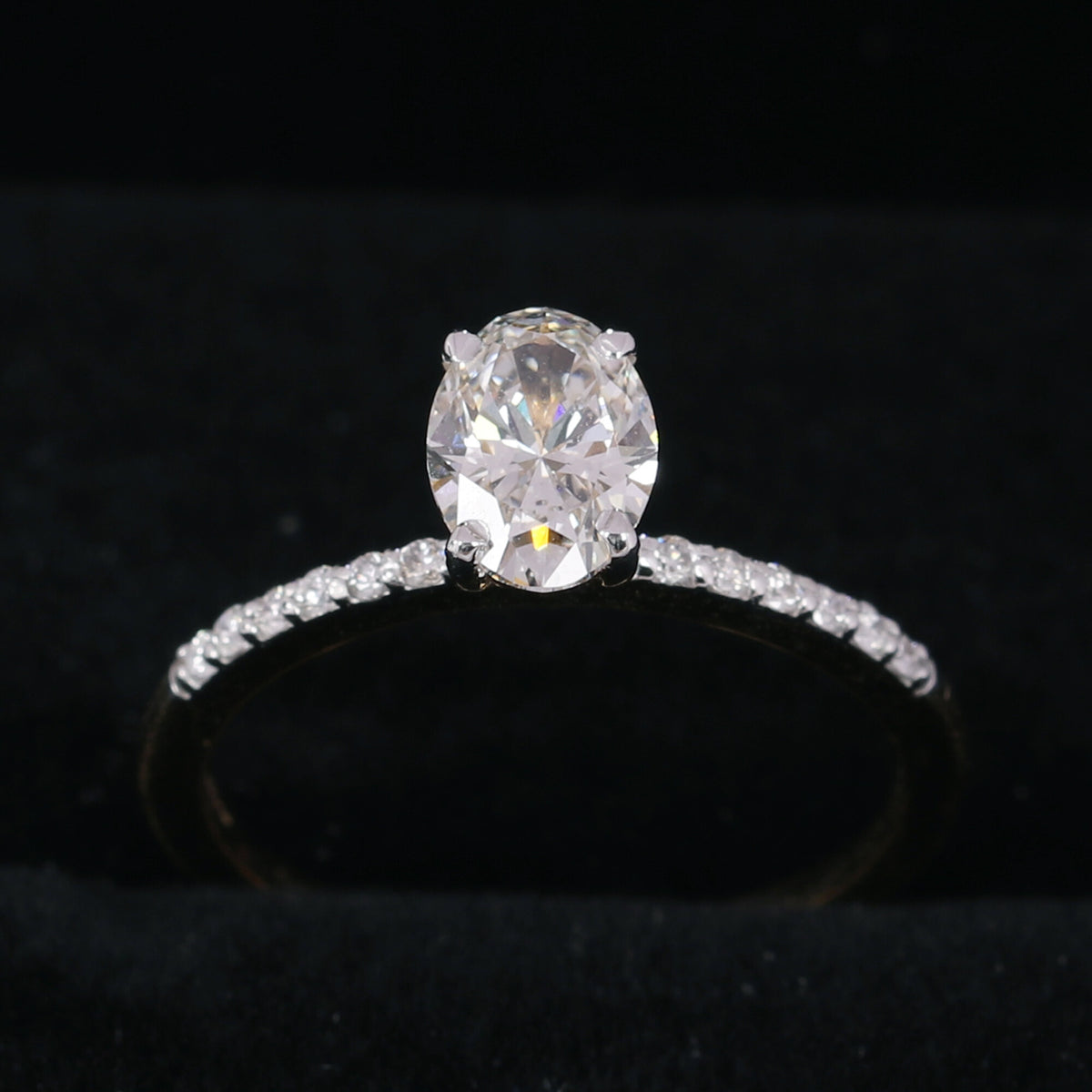 IGI Certified Lab Grown Diamond Oval-Cut Ring — Solid 14K and 18K Gold