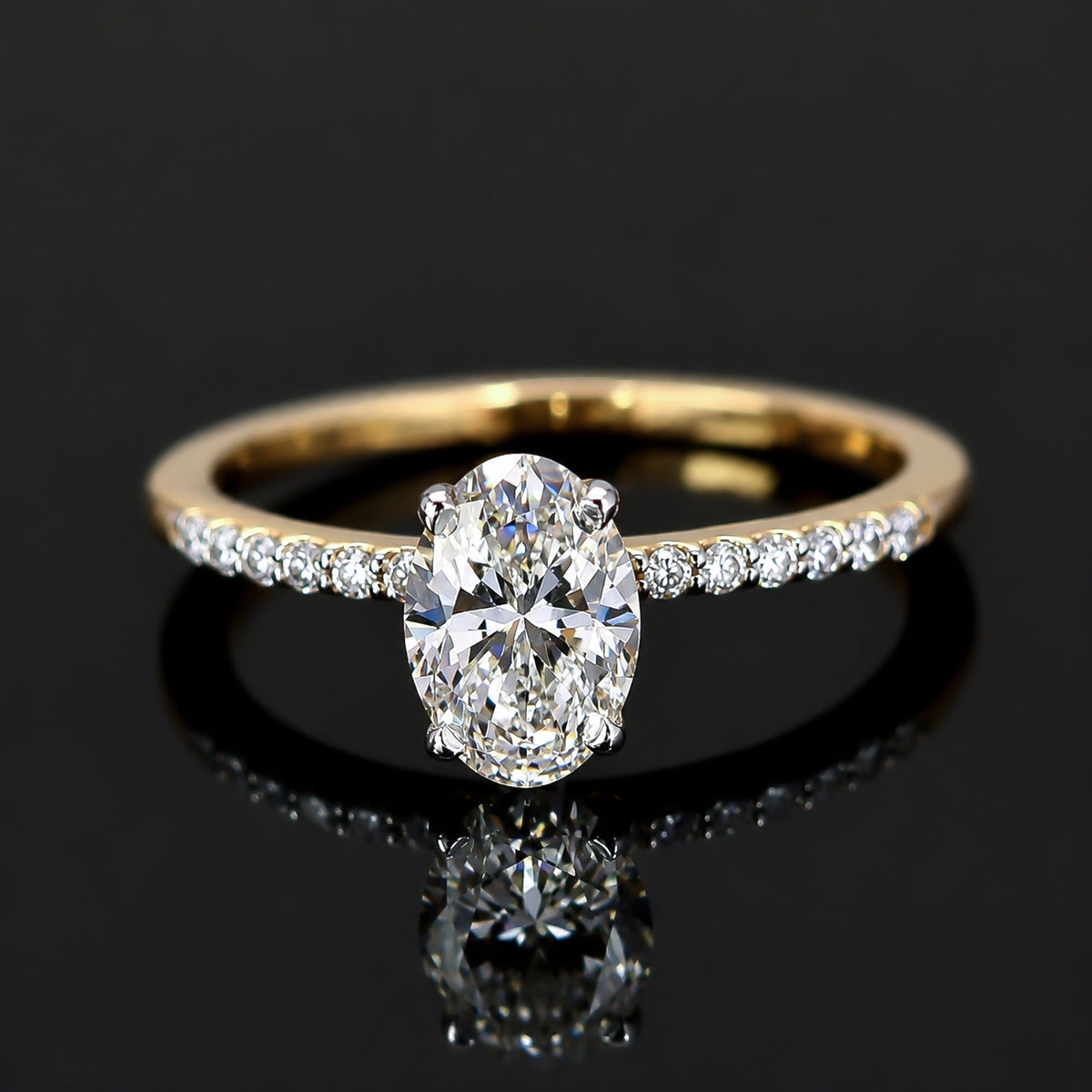 IGI Certified Lab Grown Diamond Oval-Cut Ring — Solid 14K and 18K Gold