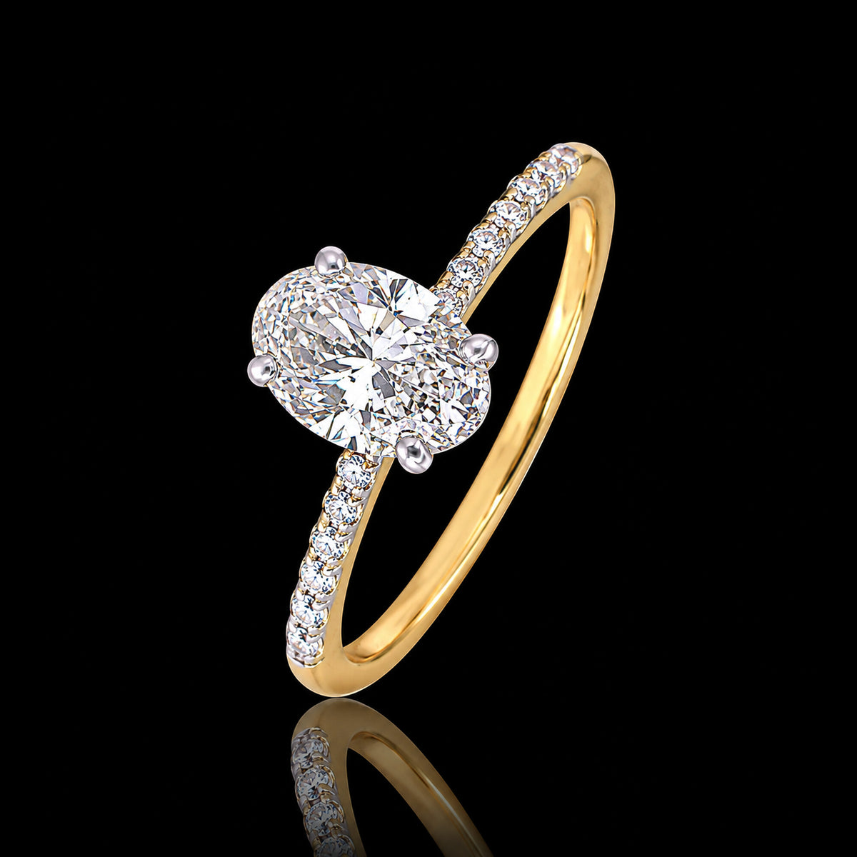 IGI Certified Lab Grown Diamond Oval-Cut Ring — Solid 14K and 18K Gold