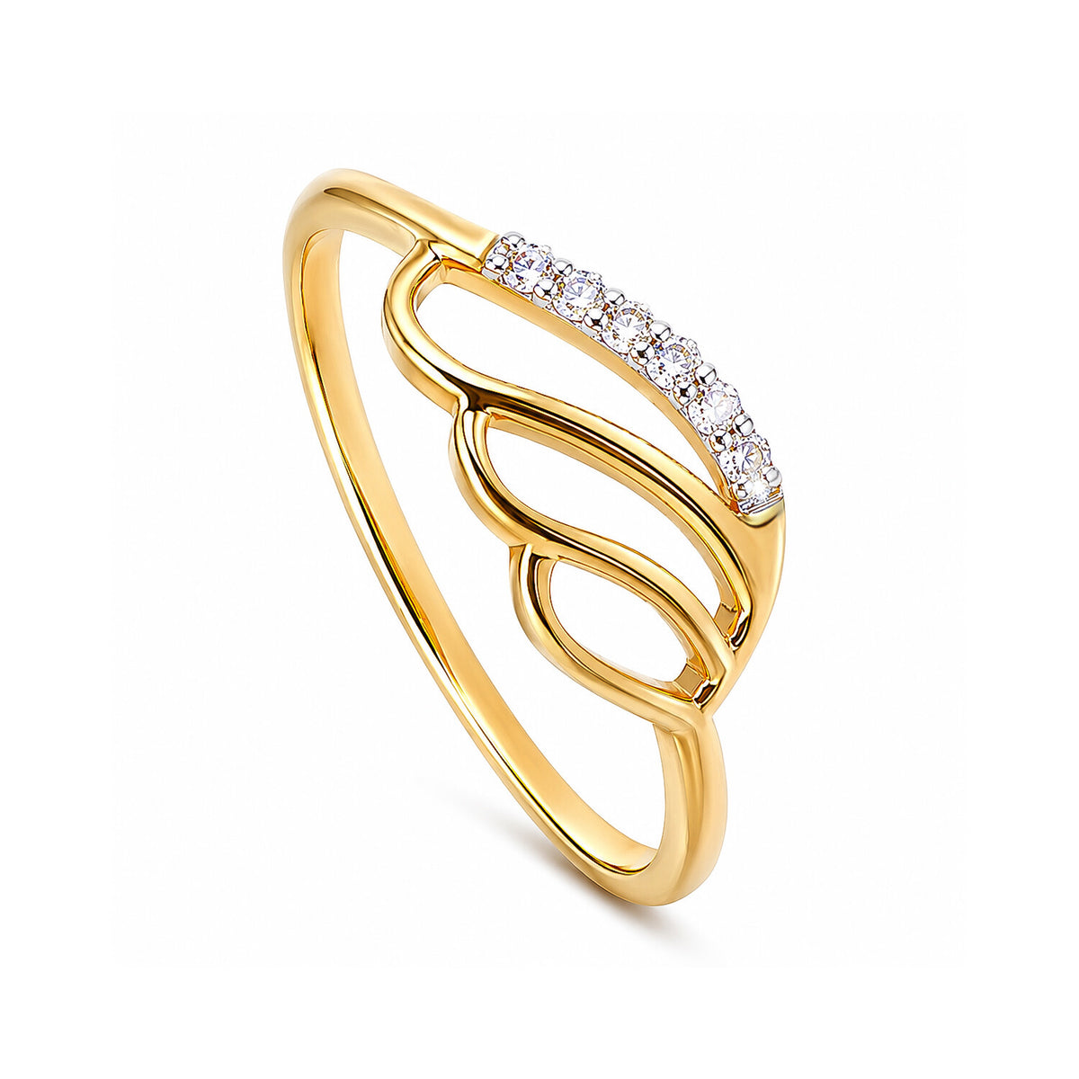 IGI Certified Lab Grown Diamond Accent Ring, 0.09ct tw — 18K Solid Gold