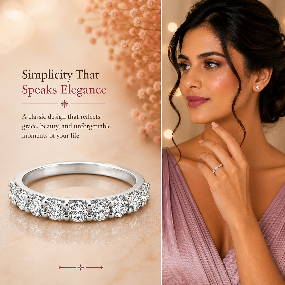IGI Certified Lab Grown Diamond Round Cluster Ring, 0.18ct tw — 14K/18K Solid Gold
