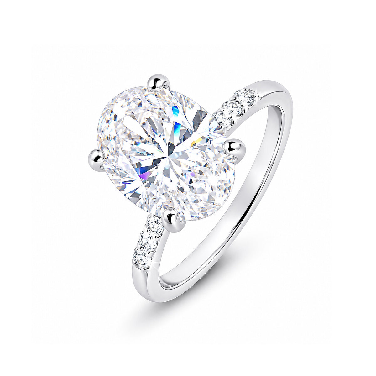 IGI Certified Lab Grown Diamond Oval-Cut Pave Cluster Ring — 14K/18K Solid Gold