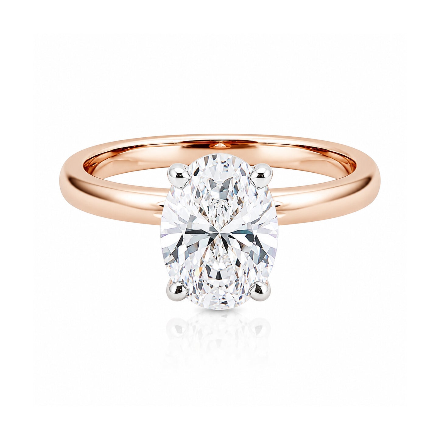 IGI Certified Lab Grown Diamond Oval-Cut Solitaire Ring — 14K/18K Solid Gold
