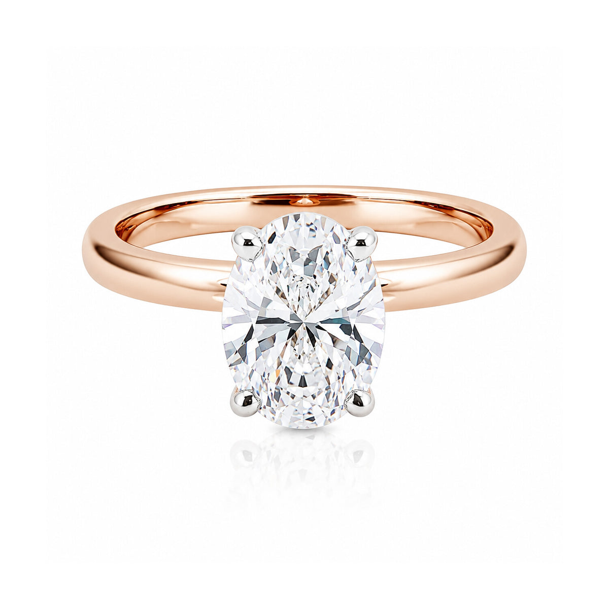 IGI Certified Lab Grown Diamond Oval-Cut Solitaire Ring — 14K/18K Solid Gold
