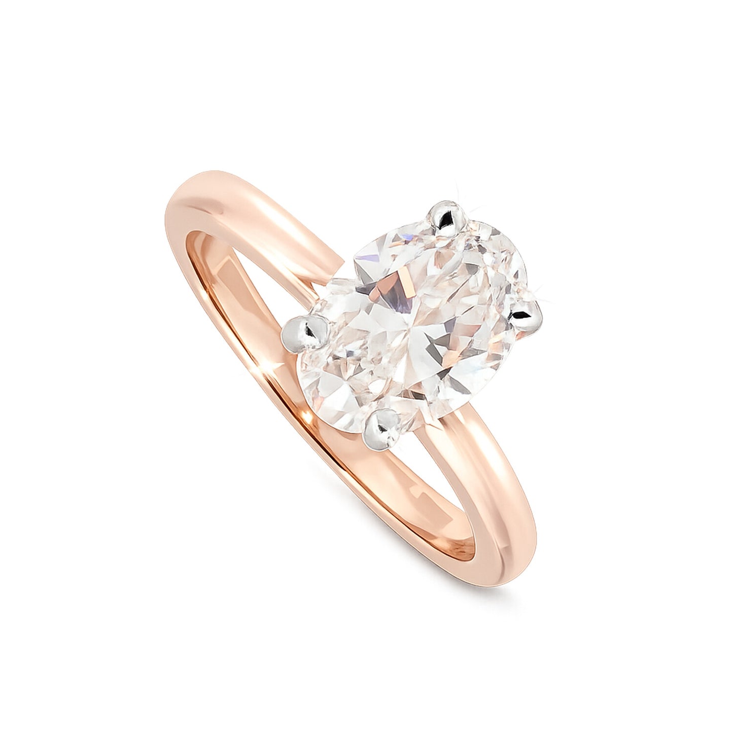 IGI Certified Lab Grown Diamond Oval-Cut Solitaire Ring — 14K/18K Solid Gold