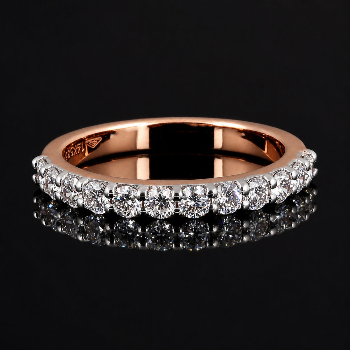 IGI Certified Lab Grown Diamond Round-Cut Pave Cluster Ring — 14K/18K Solid Gold