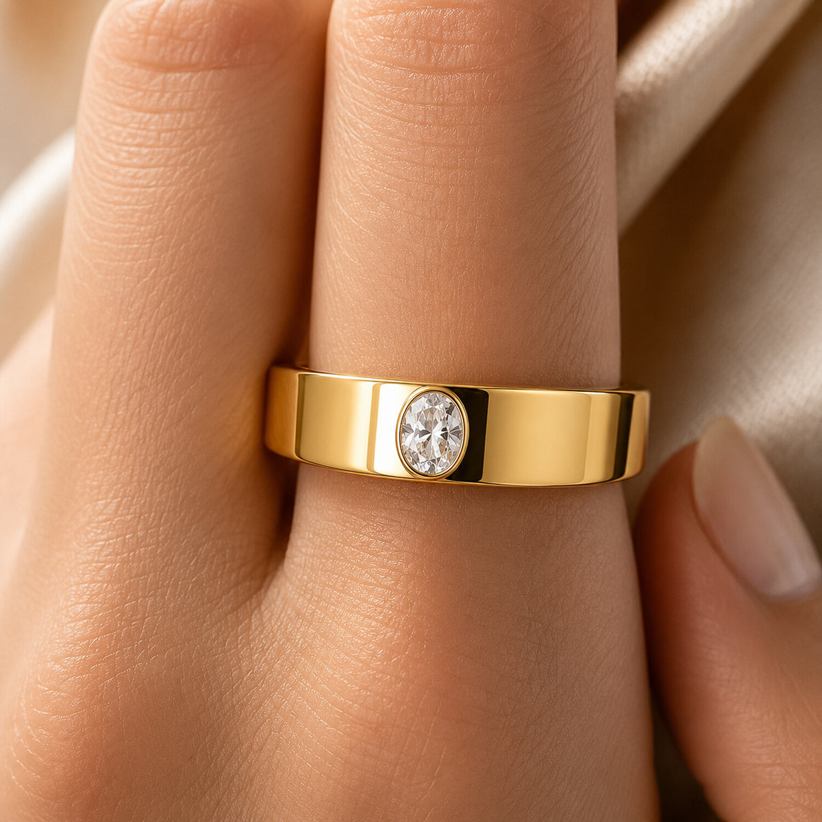 IGI Certified Lab Grown Diamond Round-Cut Solitaire Ring — 18K Solid Gold