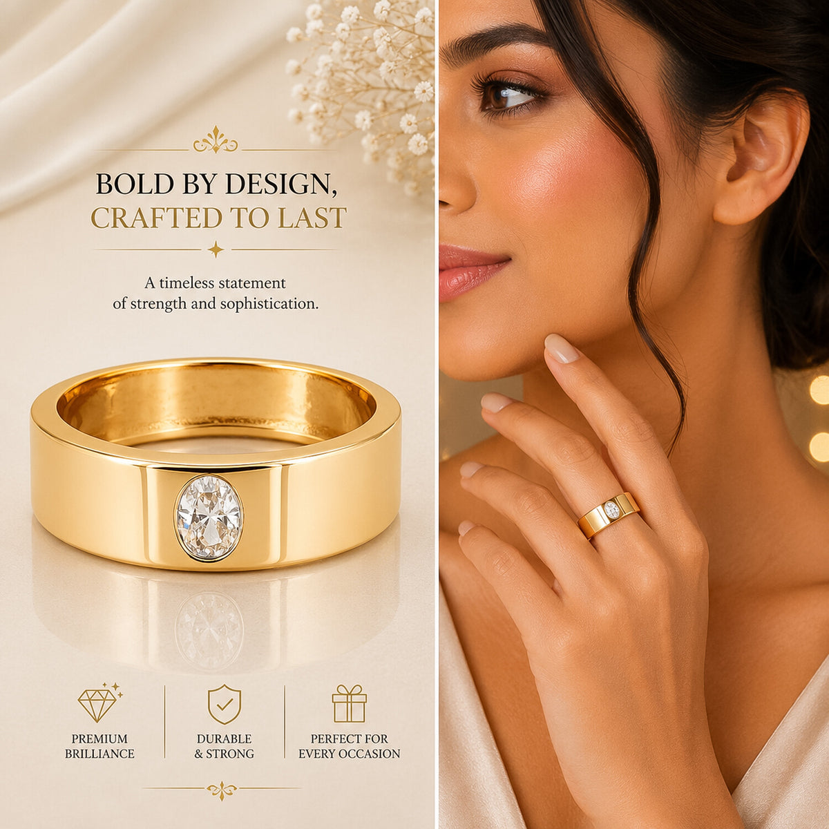 IGI Certified Lab Grown Diamond Round-Cut Solitaire Ring — 18K Solid Gold