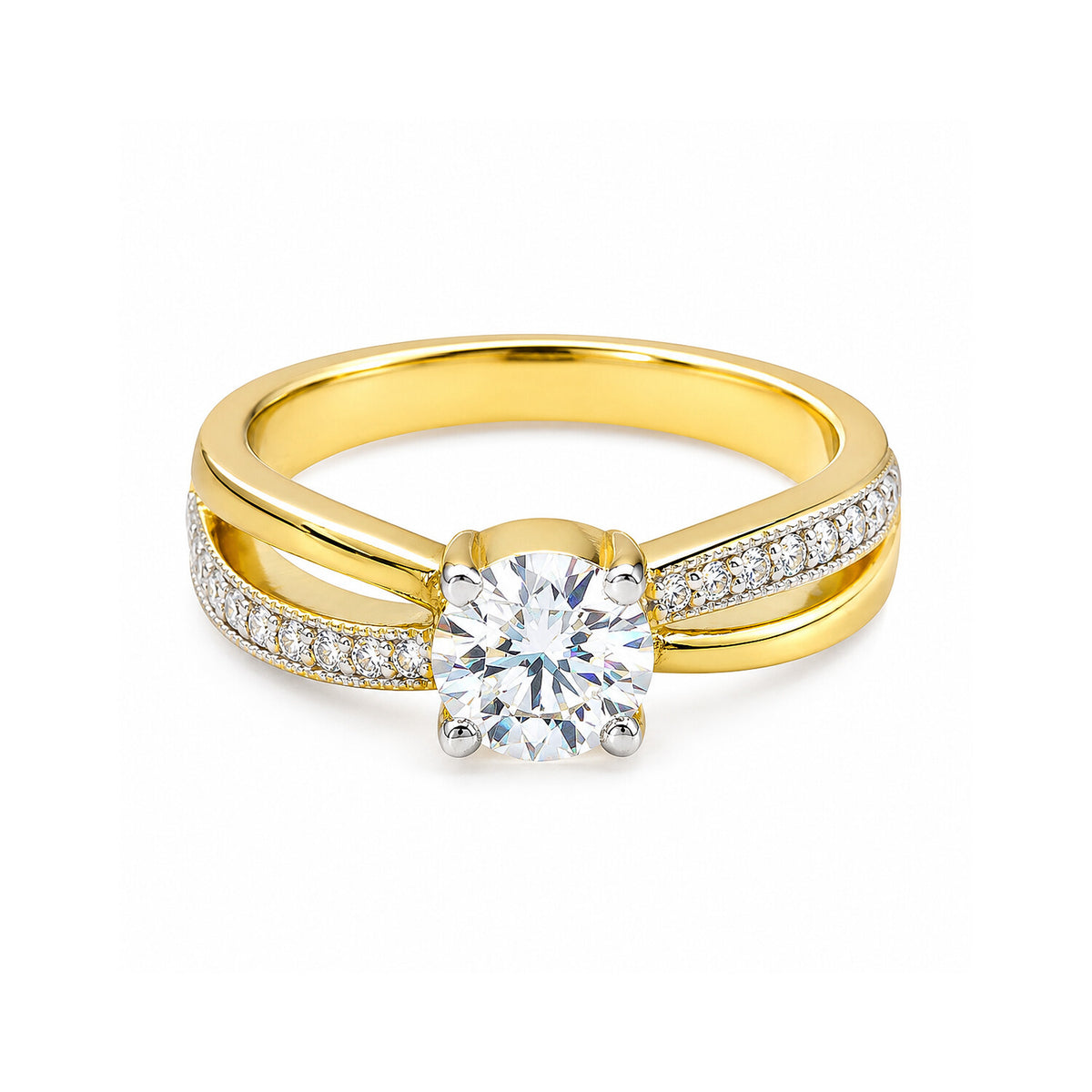 IGI Certified Lab Grown Diamond Round-Cut Ring — Solid 14K and 18K Gold
