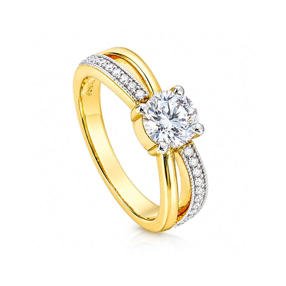 IGI Certified Lab Grown Diamond Round-Cut Ring — Solid 14K and 18K Gold