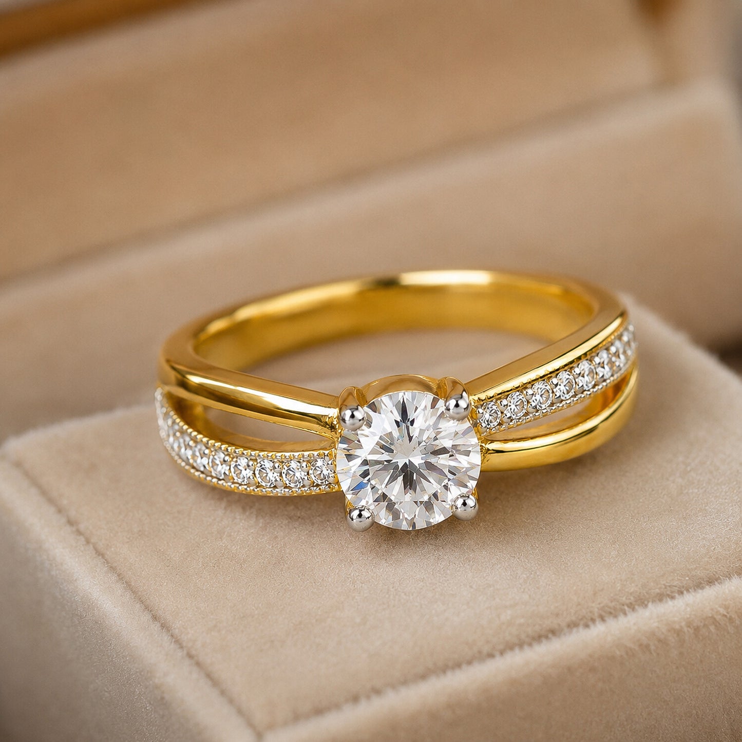 IGI Certified Lab Grown Diamond Round-Cut Ring — Solid 14K and 18K Gold