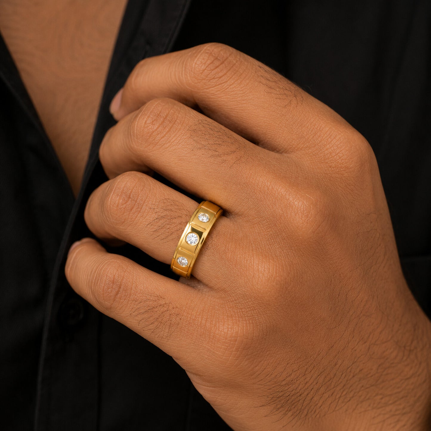 IGI Certified Lab Grown Diamond Three-Stone Ring, 0.18ct tw — 14K/18K Solid Gold