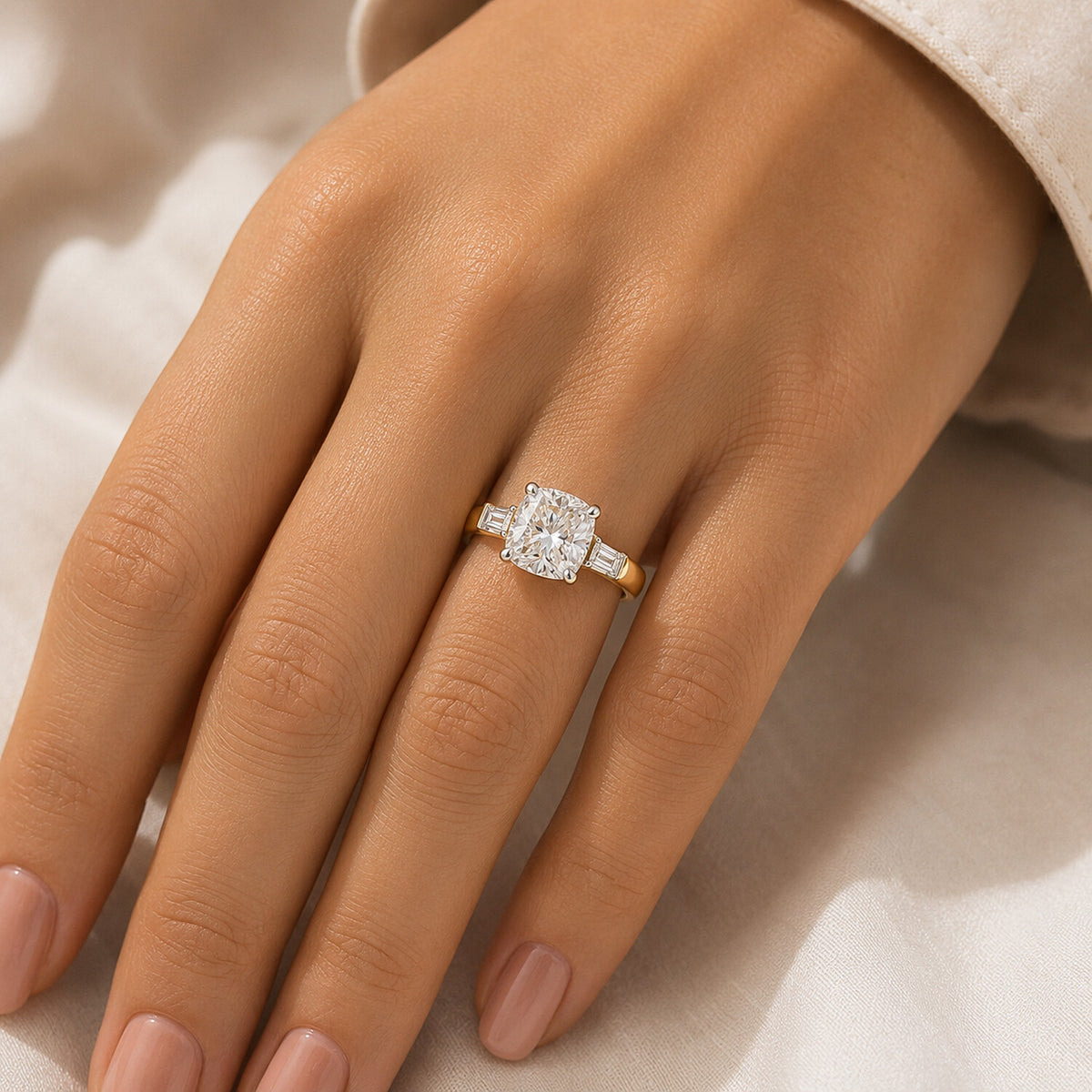 IGI Certified Lab Grown Diamond Round-Cut Ring — Solid 14K and 18K Gold