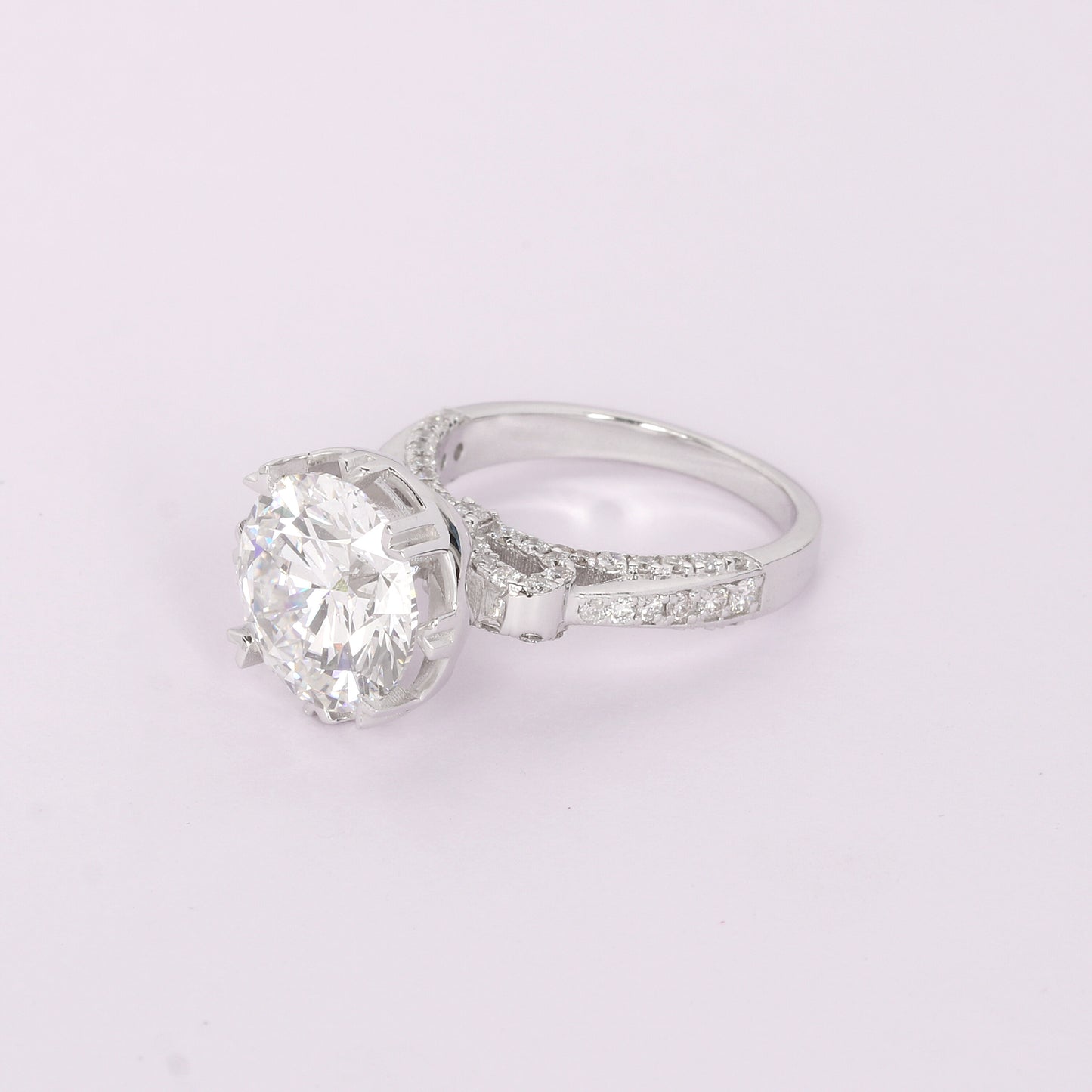 IGI Certified Lab Grown Diamond 1.17ct Round Pavé Halo Cluster Ring — 14K/18K Solid Gold