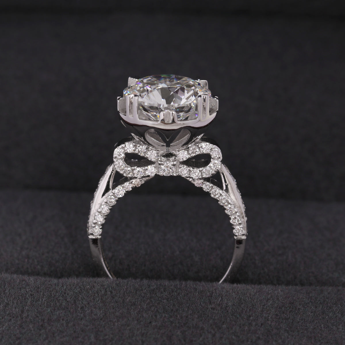 IGI Certified Lab Grown Diamond 1.17ct Round Pavé Halo Cluster Ring — 14K/18K Solid Gold