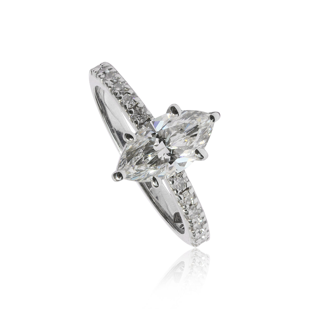IGI Certified Lab Grown Diamond Fancy-Cut Pave Cluster Ring — 14K/18K Solid Gold