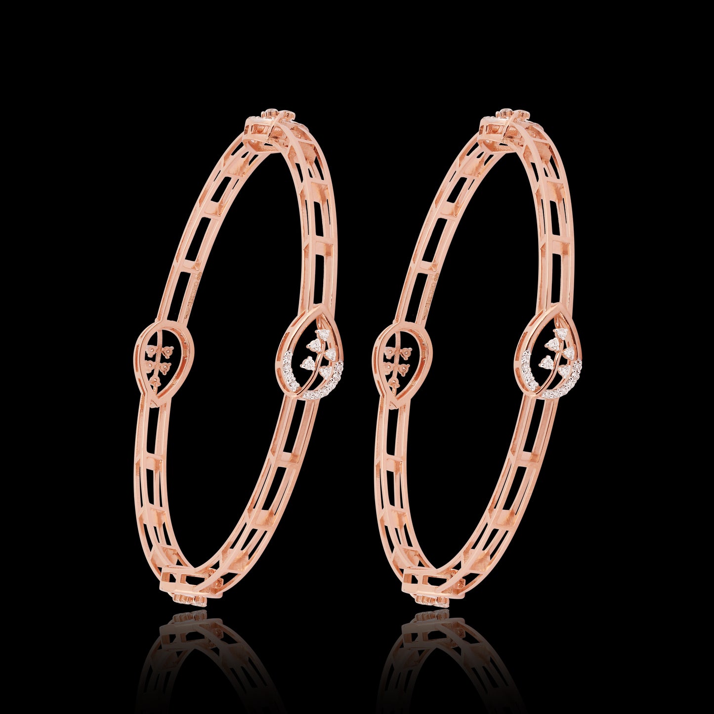 IGI Certified Lab Grown Diamond Pavé Bangle — 18K Solid Gold, 0.88 Carat