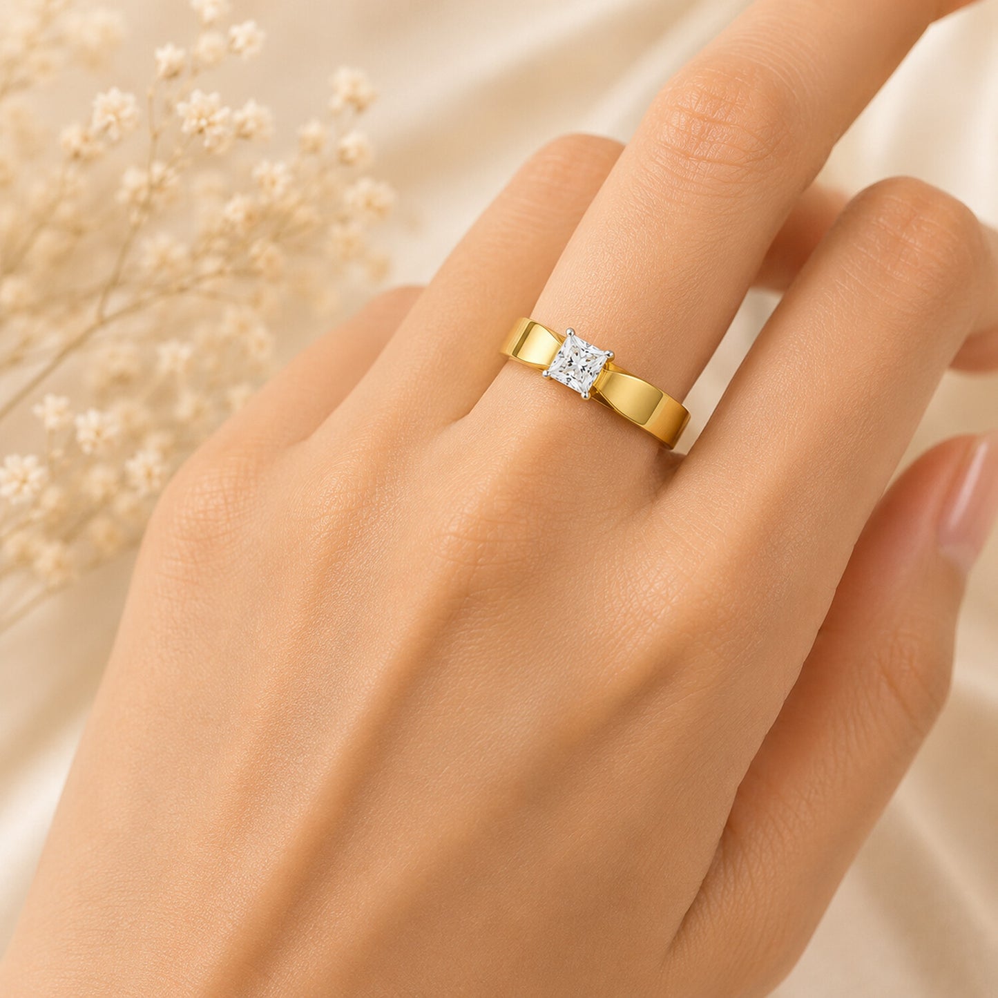 IGI Certified Lab Grown Diamond Round-Cut Solitaire Ring — 18K Solid Gold