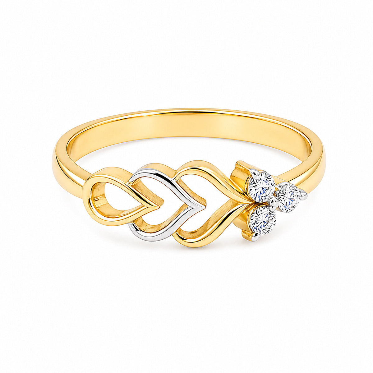 IGI Certified Lab Grown Diamond Round-Cut Three-Stone Ring — 14K/18K Solid Gold
