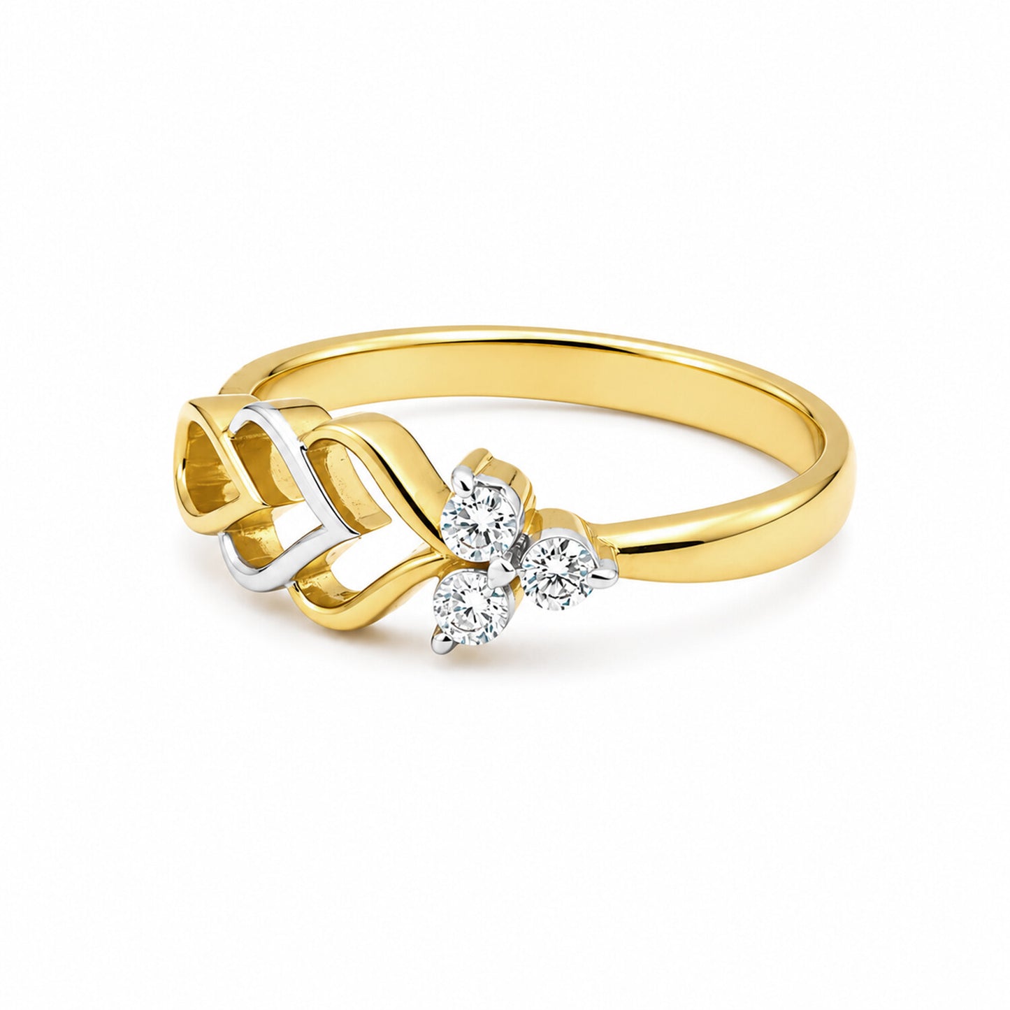 IGI Certified Lab Grown Diamond Round-Cut Three-Stone Ring — 14K/18K Solid Gold